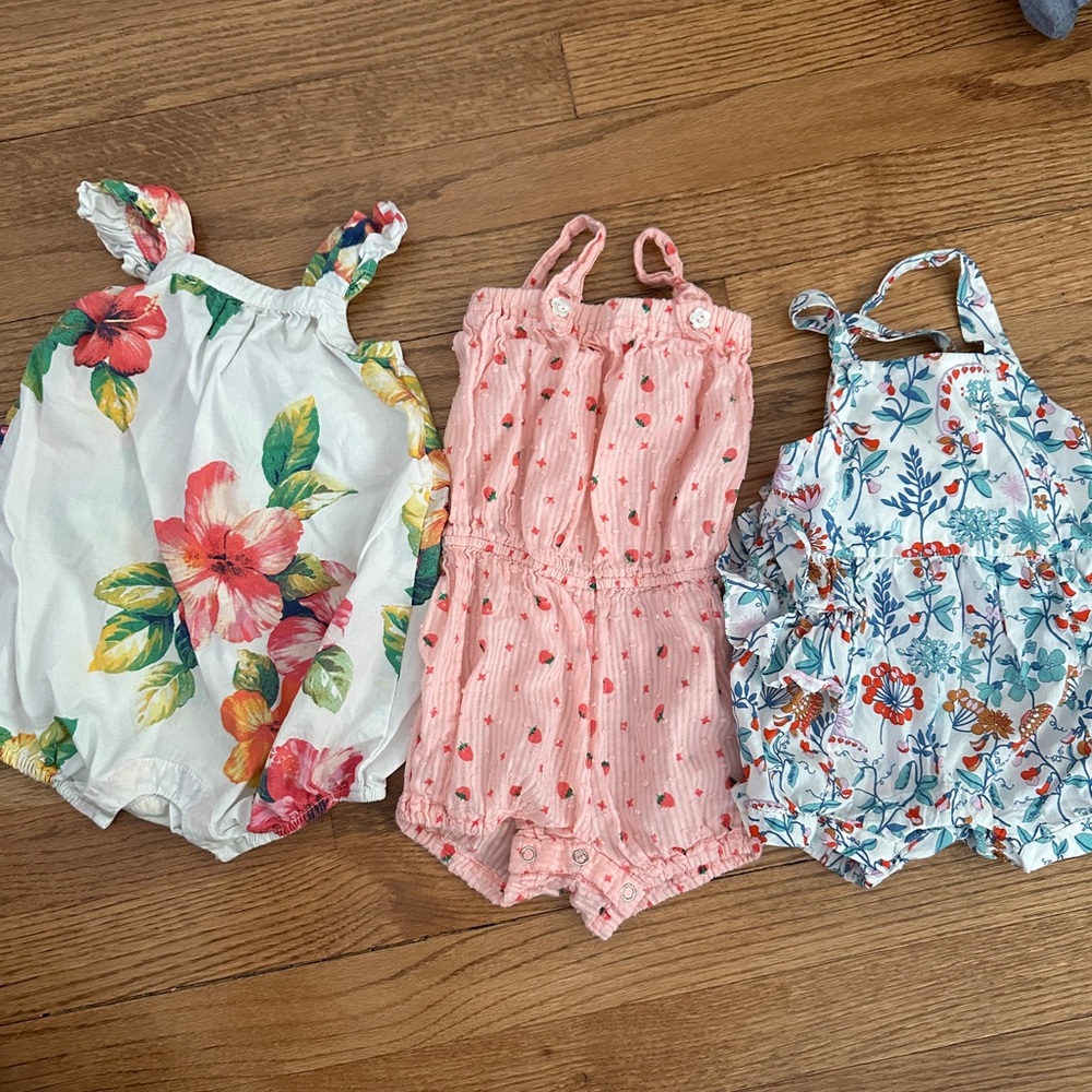 Summer baby girl rompers- Bundle